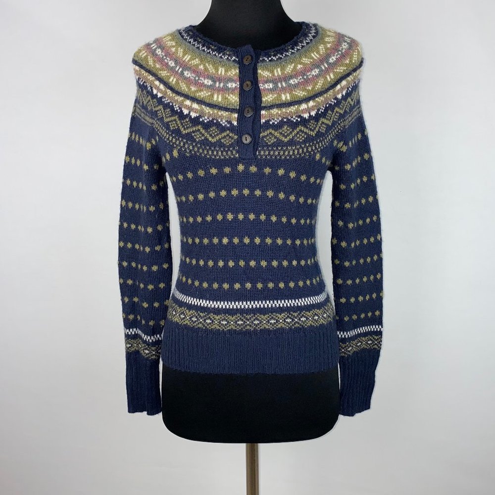 Paper Denim & Cloth 1 Pullover Henley Sweater